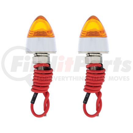 United Pacific 10863 License Plate Mounting Hardware - License Plate Fastener, Amber, LED, Bullet