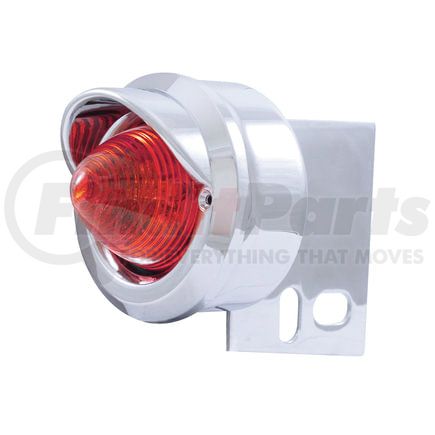 United Pacific 10985 Mud Flap Hanger End Light - 9 LED, Beehive, with Visor, Red LED/Red Lens