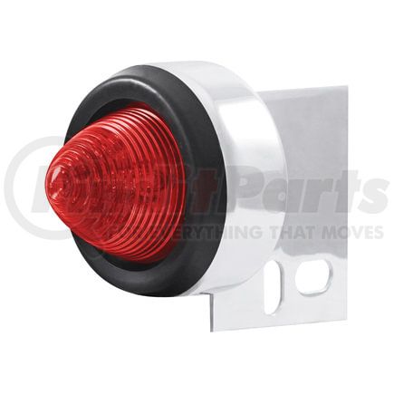 United Pacific 10995 Mud Flap Hanger End Light - 9 LED, Beehive, with Grommet, Red LED/Red Lens