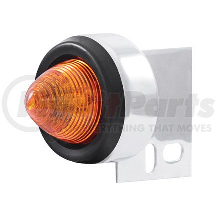 United Pacific 10994 Mud Flap Hanger End Light - 9 LED, Beehive, with Grommet, Amber LED/Amber Lens