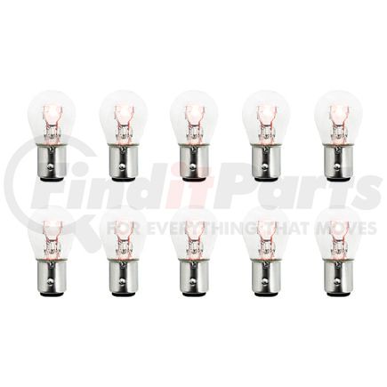United Pacific 1157P10 Multi-Purpose Light Bulb - 12V, 1157 Type, Clear Lens, Indexed Contact Bayonet Base