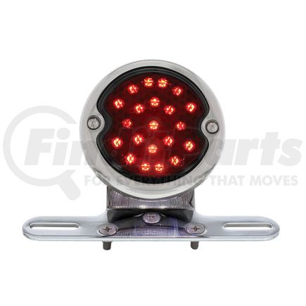 United Pacific 20216 Tail Light - Motorcycle, Chrome, Rear Fender LP Bracket Mount, with 1933-1936 Ford Style LED Tail Light