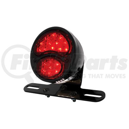 United Pacific 20290 Tail Light - Motorcycle, Black, Rear Fender LP Bracket Mount, with 1928 DUO Lamp Style