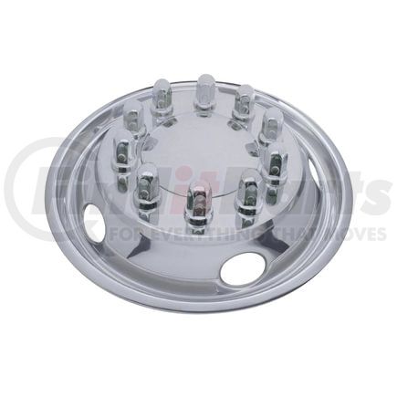 United Pacific 20317 Wheel Simulator Set - 22.5" O.D., Stainless, Front, 5 Vent Holes, Hub Piloted