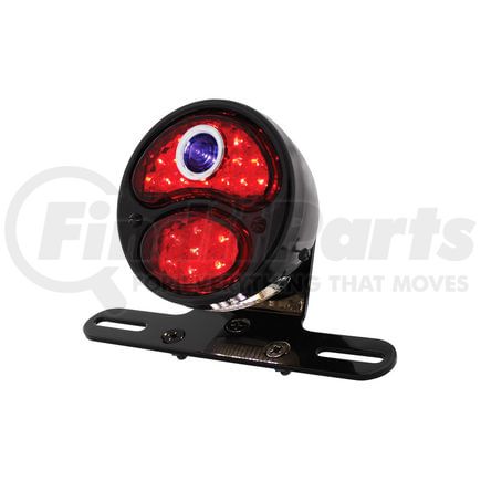 United Pacific 20345 Tail Light - LED "DUO LAMP", Motorcycle, Rear Fender, with Blue Dot