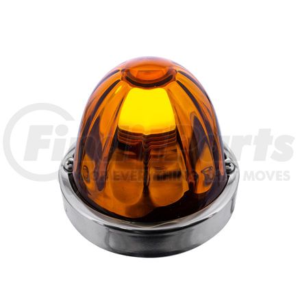 United Pacific 20409 Marker Light - Amber, LED, Dual Function, Flush Mount Watermelon Style