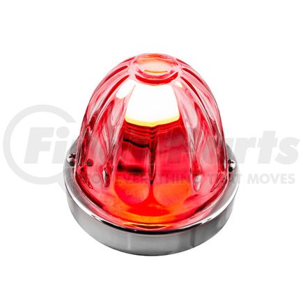 United Pacific 20411 Marker Light - Red, LED, Dual Function, Flush Mount Watermelon Style