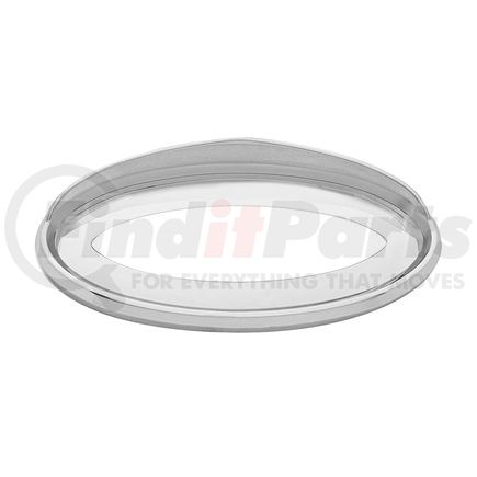 United Pacific 20591 Emblem Trim - Bezel, with Visor, for Peterbilt