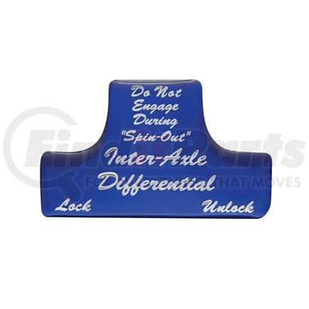 United Pacific 21010-1B Dash Switch Label - Switch Guard Sticker Only, "Axle Differential", Blue