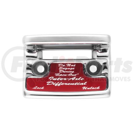 United Pacific 21014 Dash Switch Cover - Switch Guard, "Axle Differential", Red Sticker