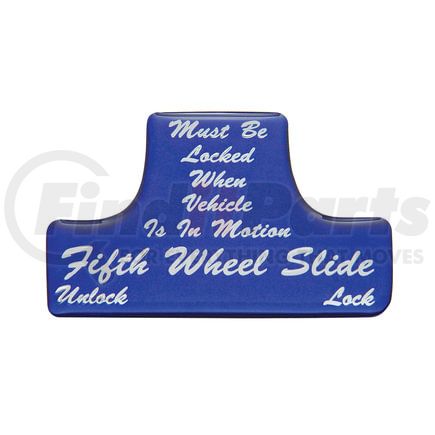 United Pacific 21020-1B Dash Switch Label - Switch Guard Sticker Only, "Fifth Wheel", Blue