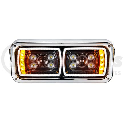 United Pacific 35826 10 High Power LED Blackout Projection Headlight with Turn Signal/Position Light Bar - Passenger Side