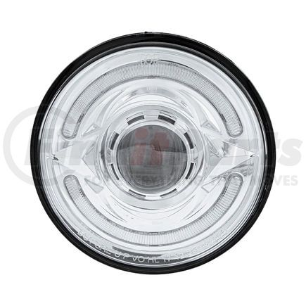 United Pacific 35887 ULTRALIT LED 5-3/4" Round Low Beam Headlight with 60 LED Amber and White Light Bar