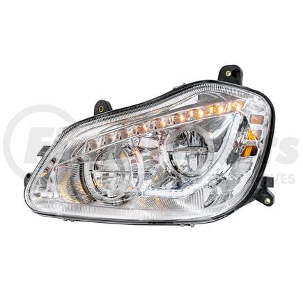 United Pacific 35889 Headlight - Driver Side (LH), 45 LED, Chrome Inner Housing, Sequential