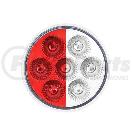 United Pacific 35945 7-LED 2" Round Double Fury Clearance/Marker Light, Red and White LED, Clear Lens