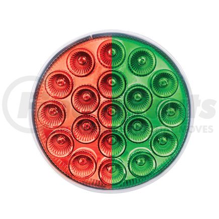 United Pacific 35948 Brake / Turn Signal Light - (19) Red and Green LED, Clear Lens, 4", Round, Double Fury