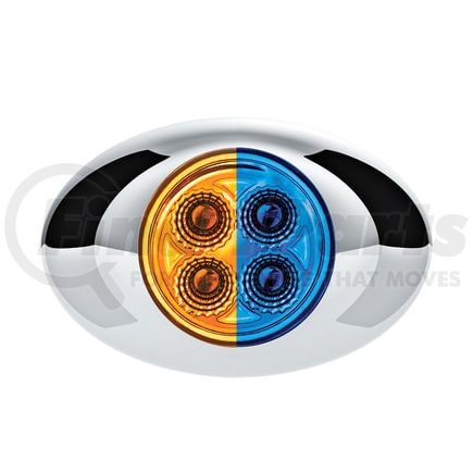 United Pacific 36026 Clearance Light - 4 LED, Amber and Blue LED, Clear Lens, Double Fury