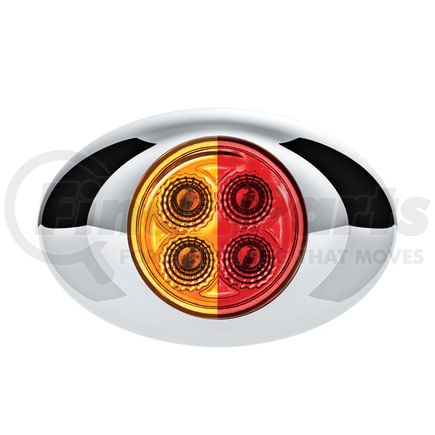 United Pacific 36029 Clearance Light - 4 LED, Amber and Red LED, Clear Lens, Double Fury