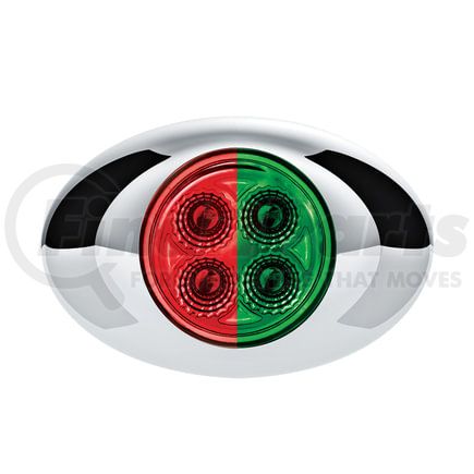 United Pacific 36032 Clearance Light - 4 LED, Red and Green LED, Clear Lens, Double Fury