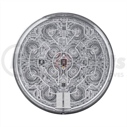 United Pacific 36073 Brake / Tail / Turn Signal Light - 4 in., Round, Red LED, Clear Lens, Heated Lens