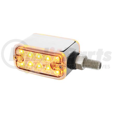United Pacific 36426 Auxiliary Light - 10 Amber & Red LED Dual Function Straight-Mount Reflector Double Face Light without Bezel, Clear Lens