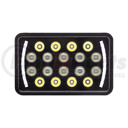 United Pacific 36449 ULTRALIT 18 High Power LED 4" x 6" Rectangular Headlight with LED Position Light Bar