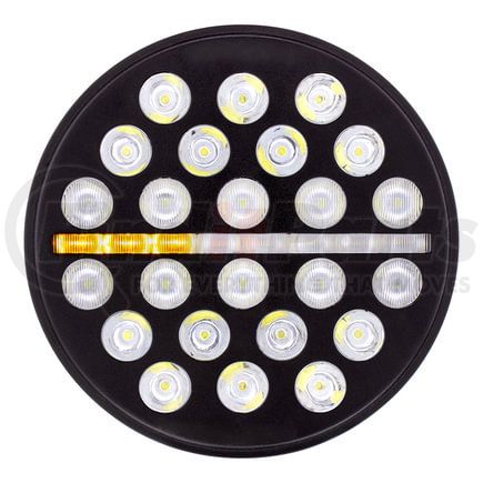 United Pacific 36452 ULTRALIT 24 High Power LED 7" Round Light with Dual Color LED Position Light Bar