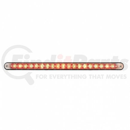 United Pacific 36491 Light Bar - LED, Reflector/Stop/Turn/Tail Light, Red LED, Clear Lens, Black/Plastic Housing, 19 LED Light Bar