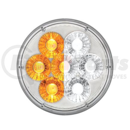 United Pacific 36532 Turn Signal Light - 14 LED 4" Double Fury Dual Color, Amber & White LED/Clear Lens