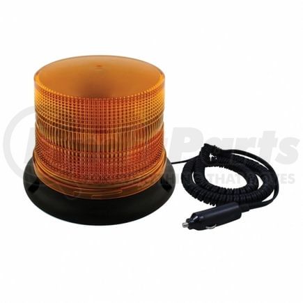 United Pacific 36537 Beacon Light - 5" Round, 3 High Power LED, Amber Lens, Magnetic Mount