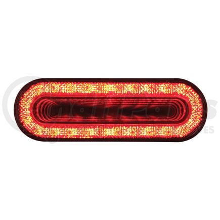 United Pacific 36664 Brake/Tail/Turn Signal Light - 24 LED 6" Oval Mirage, Red LED/Clear Lens