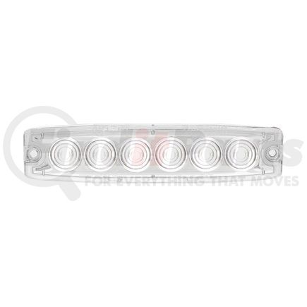 United Pacific 36684B Multi-Purpose Warning Light - 6 High Power LED Super Thin Warning Light, White LED/Clear Lens