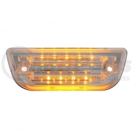 United Pacific 36780 Cab Light - 9 LED, Rectangular, Amber LED/Clear Lens, for Kenworth/Peterbilt