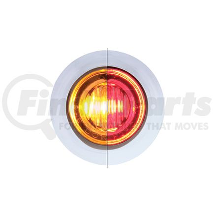 United Pacific 36838 Double Fury Mini Clearance/Marker Light - Amber and Red LED/Clear Lens, 3 LED