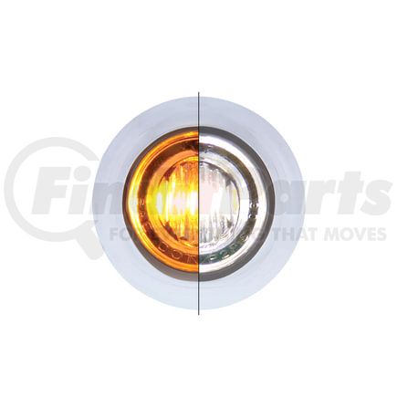 United Pacific 36839 Double Fury Mini Clearance/Marker Light - Amber and White LED/Clear Lens, 3 LED