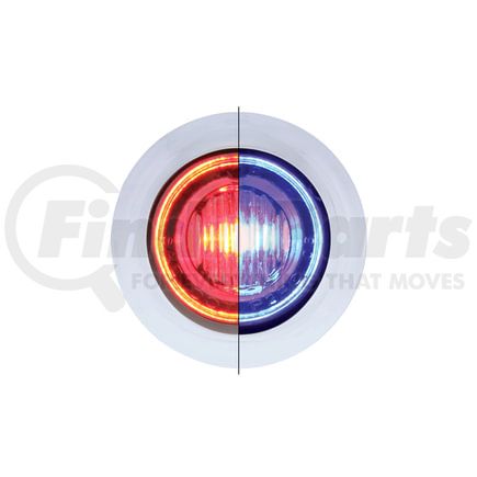 United Pacific 36842 Double Fury Mini Clearance/Marker Light - Red and Blue LED/Clear Lens, 3 LED