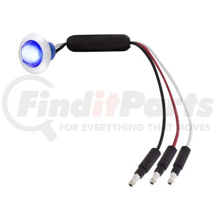 United Pacific 36870 Mini Clearance/Marker Light - Blue LED/Blue Lens, Dual Function, 3 LED