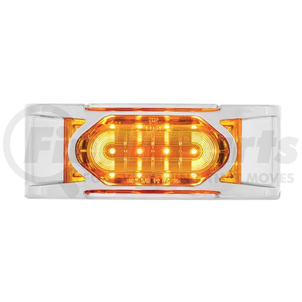 United Pacific 36893 Clearance/Marker Light, with Chrome Bezel, 16 LED, Reflector, Amber LED,/Amber Lens
