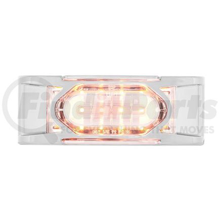 United Pacific 36895 Clearance/Marker Light, with Chrome Bezel, 16 LED, Reflector, Amber LED,/Clear Lens