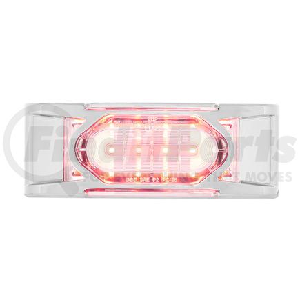 United Pacific 36896 Clearance/Marker Light, with Chrome Bezel, 16 LED, Reflector, Red LED,/Clear Lens