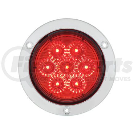 United Pacific 36913 Brake/Tail/Turn Signal Light - 7 LED 4" Deep Dish, Red LED/Red Lens