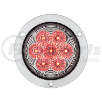 United Pacific 36914 Brake/Tail/Turn Signal Light - 7 LED 4" Deep Dish, Red LED/Clear Lens