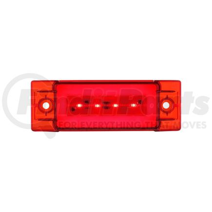 United Pacific 36977 Clearance Light - Rectangular GloLight, 16 LED, Red LED/ Red Lens