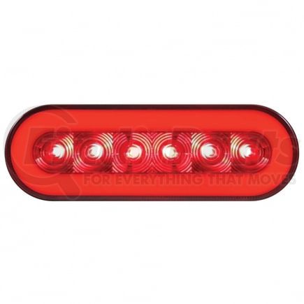 United Pacific 37128 Brake/Tail/Turn Signal Light - Oval Stop/Turn/Tail "Glo" Light (Red/Red)