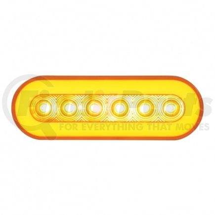 United Pacific 37129BAK Turn Signal Light - 22 LED 6" Oval "Glo", Amber LED/Amber Lens