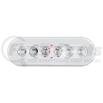 United Pacific 37130 Brake/Tail/Turn Signal Light - Oval Stop/Turn/Tail "Glo" Light (Clear/Red)