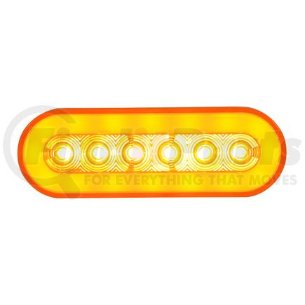 United Pacific 37129 Brake/Tail/Turn Signal Light - LED 6" Oval Stop/Turn/Tail "Glo" Light Amber