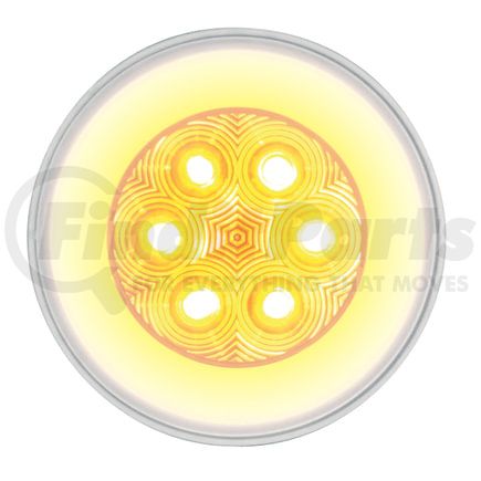 United Pacific 37135 Turn Signal Light - 21 LED 4" "Glo", Amber LED/Clear Lens