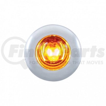 United Pacific 37142 Clearance/Marker Light - with Bezel, 2 LED, Mini, Amber LED/Amber Lens