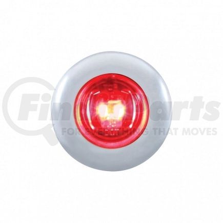 United Pacific 37143 Clearance/Marker Light - with Bezel, 2 LED, Mini, Red LED/Red Lens